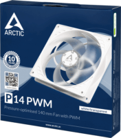 Arctic P14 PWM 140mm PWM rendszerhűtő - Fehér/Átlátszó