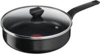 Tefal B5673253 Simply Clean 24cm Pároló serpenyő fedéllel - Fekete