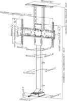 Maclean MC-866 37 "- 65" LCD TV tartó Padló állvány - Fekete