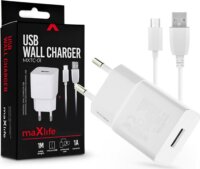 Maxlife MXTC-01 Hálózati töltő (5V / 1A) + microUSB kábel