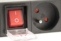 Gembird EG-PDU-014-F 8 aljzatos elosztó kapcsolóval 3m - Fekete