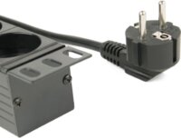 Gembird 220V hálózati 8 aljzatos 19" RACK elosztó kapcsolóval 3m - Fekete