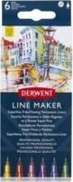 Derwent Line Marker 0.3mm Tűfilc készlet - Vegyes színek (6 db / csomag)