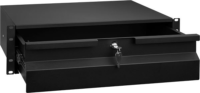 Stalflex RD19-3U-B 19" Zárható fekete rack fiók 3U - Fekete