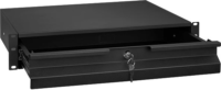 Stalflex RD19-2U-B 19" Zárható fekete rack fiók 2U - Fekete