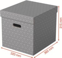 Esselte Home karton Tárolódoboz 36,8L - Szürke (3 db / csomag)