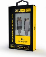 Gembird DisplayPort v1.2 - HDMI kábel 1.8m - Fekete