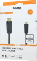 Hama HDMI v2.0B - microHDMI kábel 1.5m Fekete