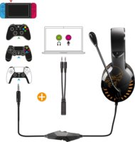 Spirit of Gamer PRO-H3 Multiplatform Edition Gaming Headset Fekete/Narancssárga