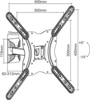 Equip 650406 23"-55" LCD TV/Monitor fali tartó Fekete