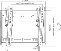 Equip 650408 23"-43" LCD TV/Monitor fali tartó Fekete