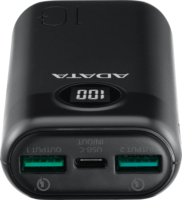 Adata P10000QCD Powerbank 10000mAh 18W (1,5-3A / 5-12V) - Fekete