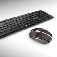 Cherry DW 9100 SLIM Wireless Billentyűzet + Egér (Fekete/Bronz) - Német