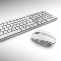 Cherry DW 9100 SLIM Wireless Billentyűzet + Egér (Fehér/Ezüst) - Német