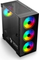 Savio Prime X1 ARGB Számítógépház - Fekete