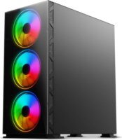 Savio Prime X1 ARGB Számítógépház - Fekete