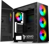 Savio Prime X1 ARGB Számítógépház - Fekete