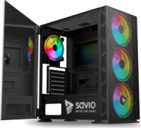 Savio Raptor X1 ARGB Számítógépház - Fekete