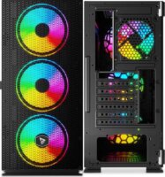 Savio Raptor X1 ARGB Számítógépház - Fekete