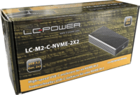 LC-Power LC-M2-C-NVME-2X2 M.2 USB Type-C Külső SSD ház - Fekete