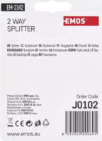 Emos J0102 EM2342 2 utas antenna elosztó