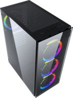 Gembird Fornax 1500RGB Számítógépház - Fekete
