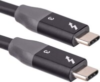 Akyga AK-USB-34 Thunderbolt 3 USB-C apa - Thunderbolt 3 USB-C apa Adat és töltő kábel (1.5m)