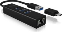 Raidsonic Icy Box IB-HUB1419-LAN USB 3.0 HUB (3 port + RJ45)