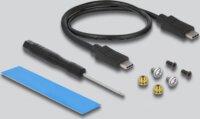 Delock 42004 M2 USB-C Külső HDD ház - Fekete