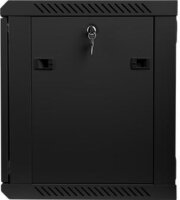 Lanberg 19" fali rack szekrény 9U 600x450mm - fekete