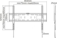 Reflecta Plano Flat 70-6040 37"-70" LCD TV/Monitor fali tartó - Fekete (1 kijelző)