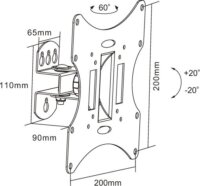 Reflecta Flexo 40-100B 23"-42" LCD TV/Monitor fali tartó - Fekete