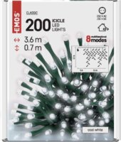 Emos D4CC01 Kül/beltéri LED fényfüggöny klasszikus 3,6m - Hideg fehér