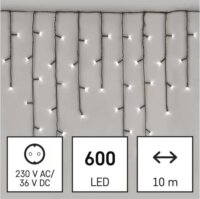 Emos D4CW03 Kül/beltéri LED fényfüggöny klasszikus 10m - Meleg fehér