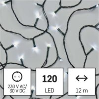 Emos D4AC03 Bel/kültéri LED fényfüzér 12m - Hideg fehér