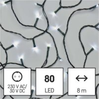 Emos D4AC02 Bel/kültéri LED fényfüzér 8m - Hideg fehér