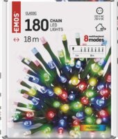 Emos D4AM09 Kül/beltéri LED fényfüzér 18m - Több színű