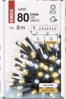 Emos D4AN04 Bel/kültéri LED fényfüzér 8m - Hideg/meleg fehér