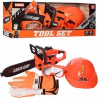 Láncfűrész játék szett védőfelszereléssel