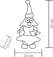 Home Somogyi KDD 39 Éneklő fenyő karácsonyi asztali Dekoráció