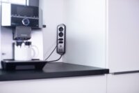 Brennenstuhl Estilo 4 aljzatos elosztó USB töltővel 2m - Ezüst