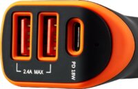 Canyon CNE-CCA08BO 2xUSB + USB-C Autós töltő (18W)