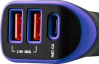 Canyon CNE-CCA08PU 2xUSB + USB-C Autós töltő (18W)