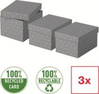 Esselte Home S Tárolódoboz 7,6L - Szürke (3 db / csomag)