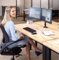 Fellowes Reflex Series 27" LCD TV/Monitor asztali tartó kar - Fekete (2 kijelző)