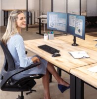 Fellowes Reflex Series 27" LCD TV/Monitor asztali tartó kar - Fekete (2 kijelző)