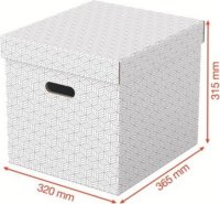 Esselte Home karton Tárolódoboz 36,8L - Fehér (3 db / csomag)