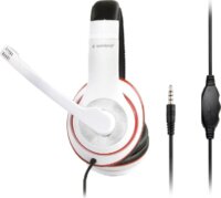 Gembird MHS-03-WTRDBK Headset - Fekete/Fehér