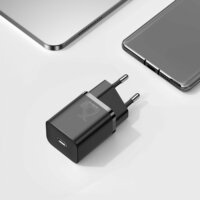Baseus Super Si Hálózati USB-C töltő (25W) - Fekete