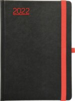 Toptimer Nero A5 2026 Heti naptár - Fekete/piros